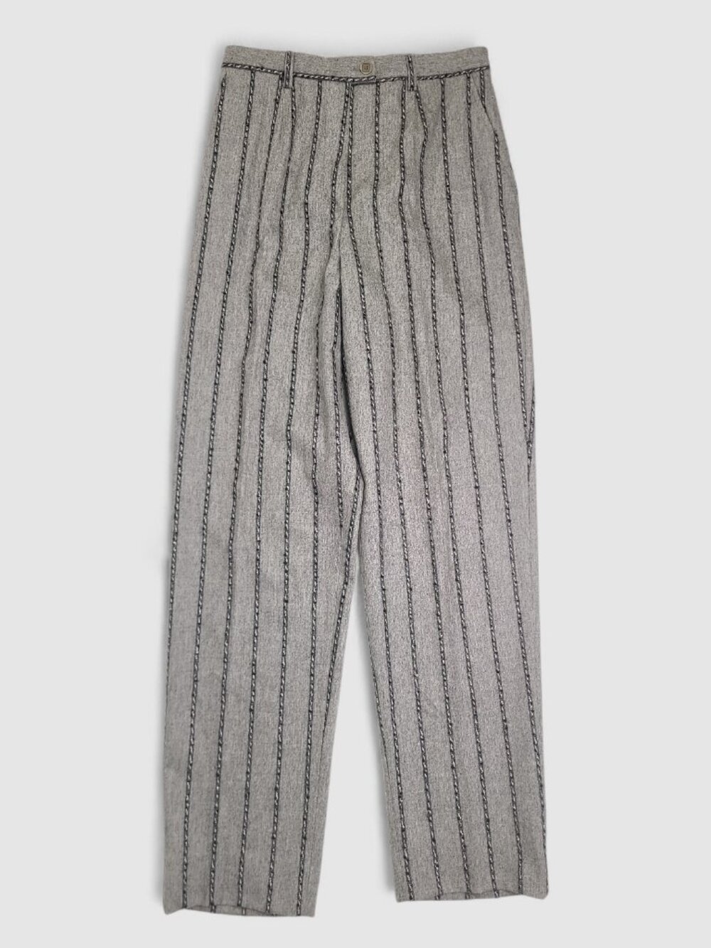 Zanella Women's Wool Cashmere Blend Stripped Pants Size 4